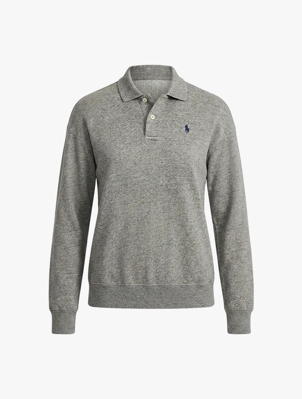 Polo-Collar Fleece Pullover
