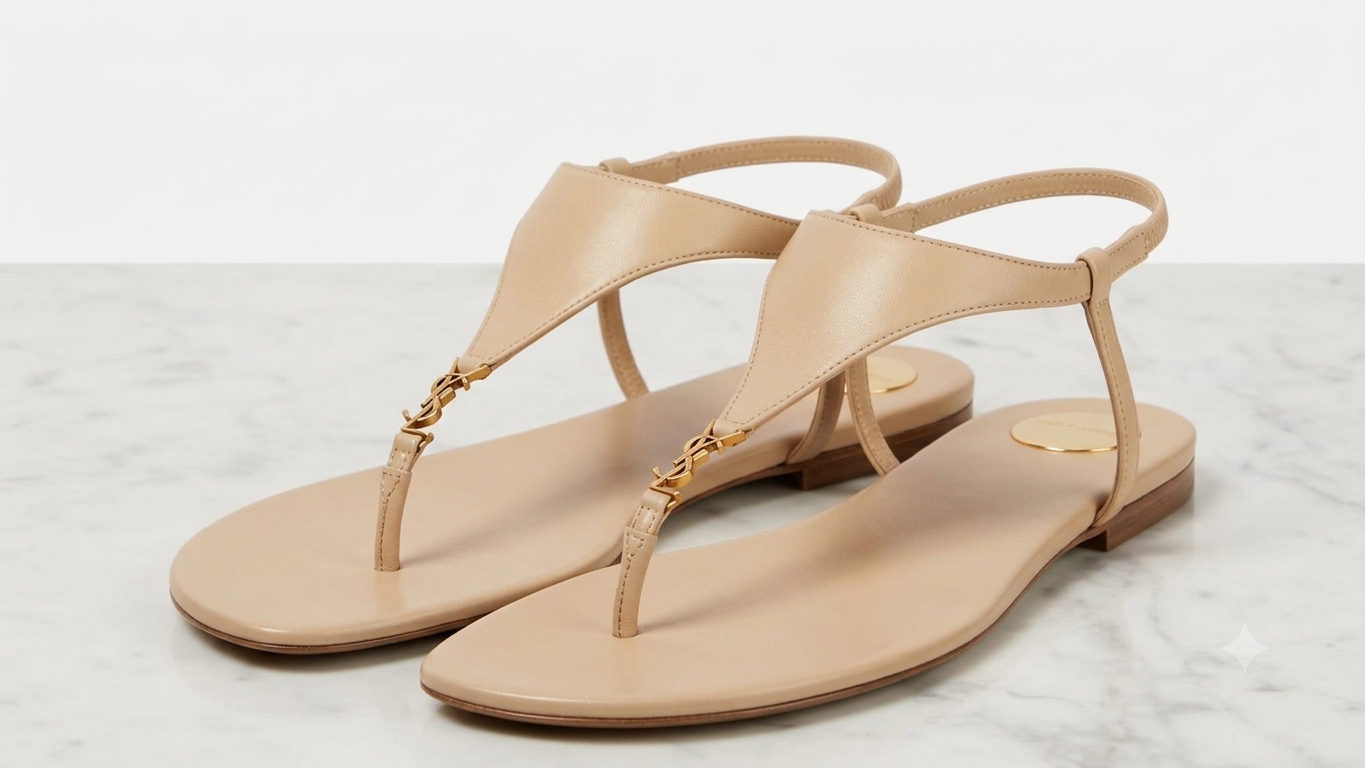 Saint Laurent Cassandra leather sandals