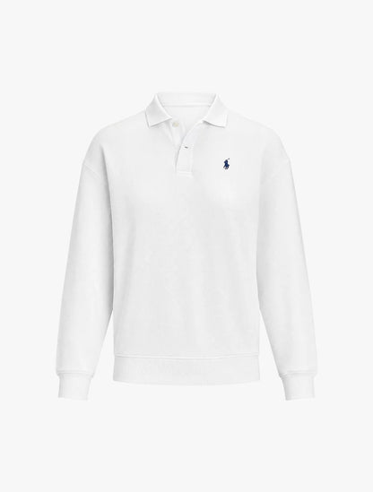 Polo-Collar Fleece Pullover