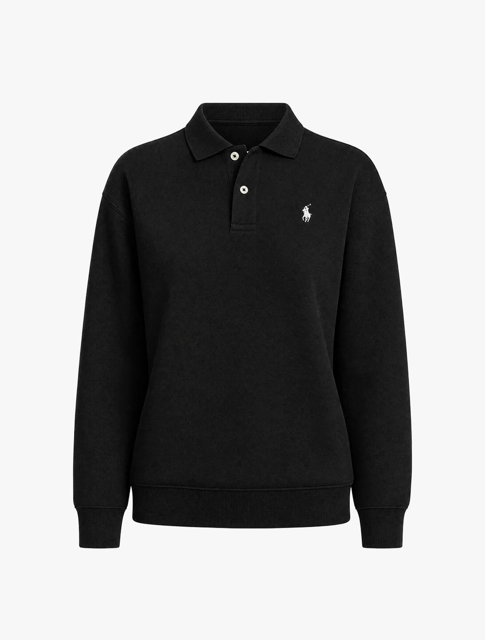 Polo-Collar Fleece Pullover